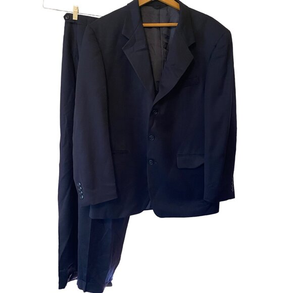 Men's Jone's New York Black 2 Piece Suit Set Coat 42R/ Pants 36